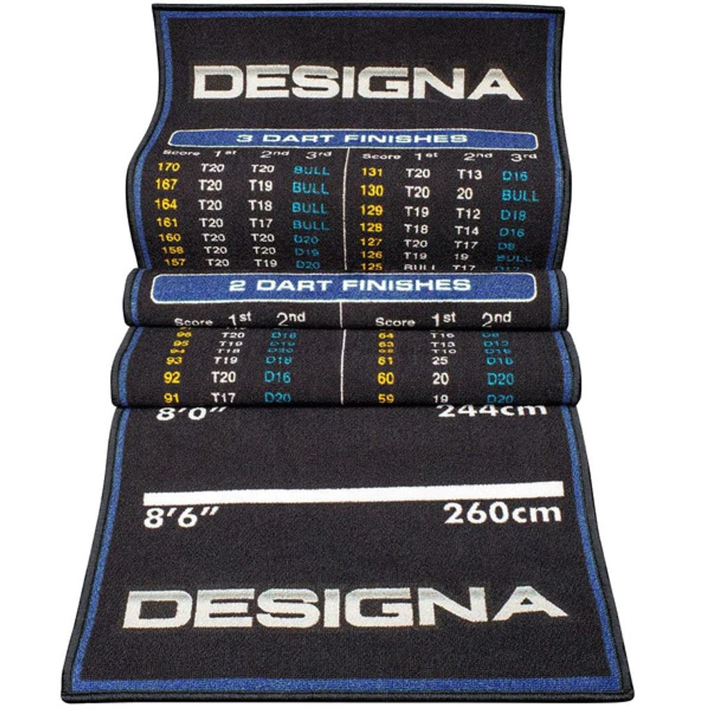 Designa Carpet Mat Finish 290x80 Dartmatte Teppich BlauMAT38
