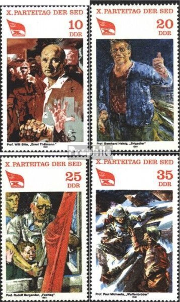 Briefmarken DDR 1981 Mi 2595-2598 (kompl.Ausgabe) postfrisch Parteitag der SED (II)