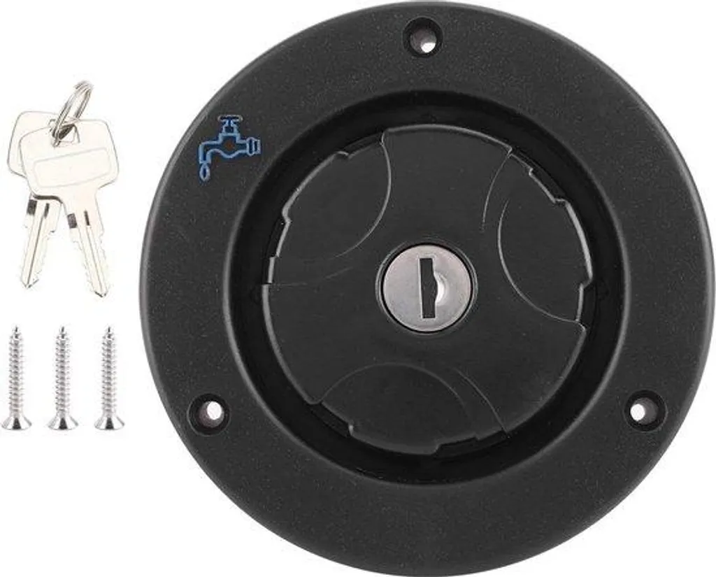 Coupelle de remplissage d'eau verrouillable pour caravane et camping-car