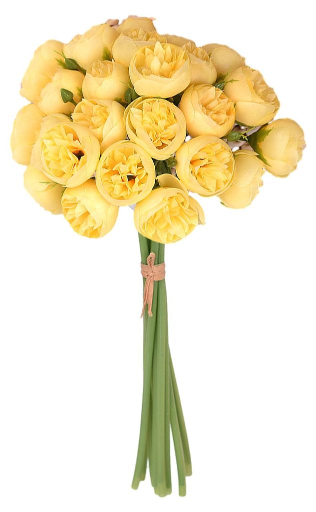 Künstlicher Blumenstrauß mit 27 Köpfen, realistische Seidenblumen, Tischdekoration für Zuhause, Büro, Hochzeit, Party, DIY-Vase, künstliche B...