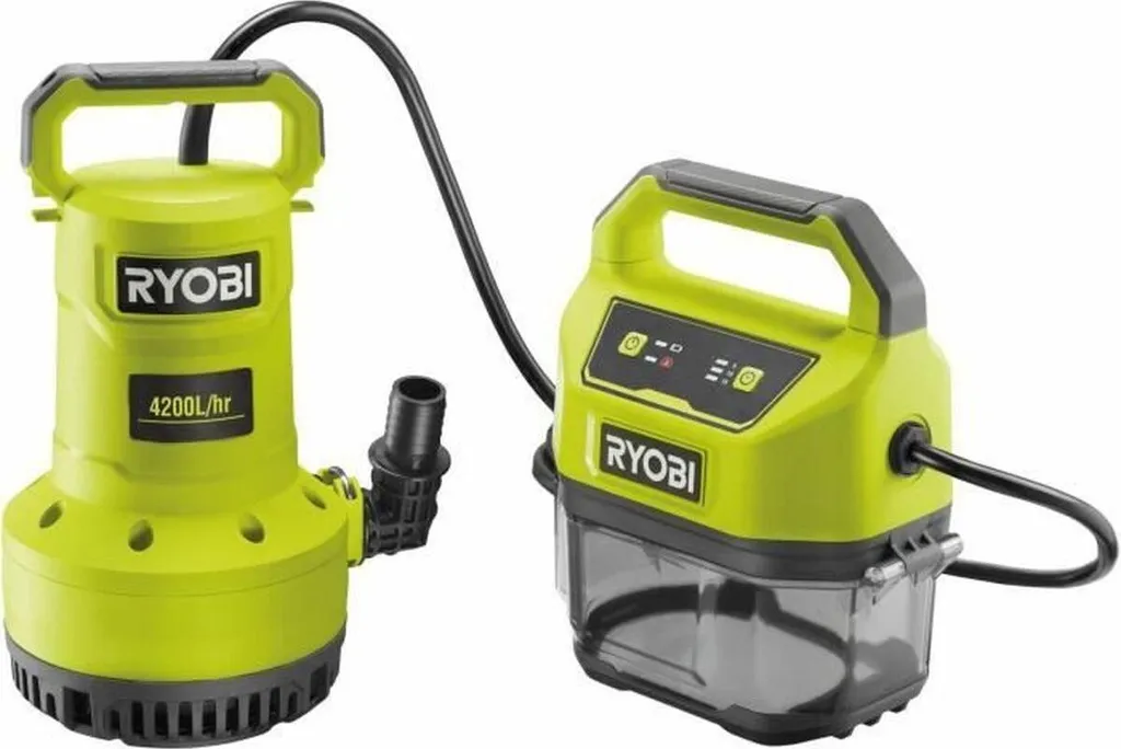 Pompe de transfert immergée Ryobi RY18SPA-0 18V pour récupérateur