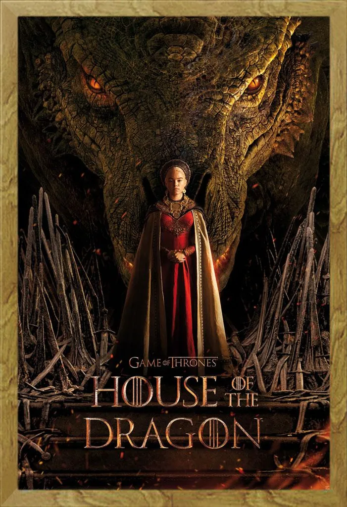 Regalo Casa: Poster House of the Dragon con Cornice Rovere 61x91.5