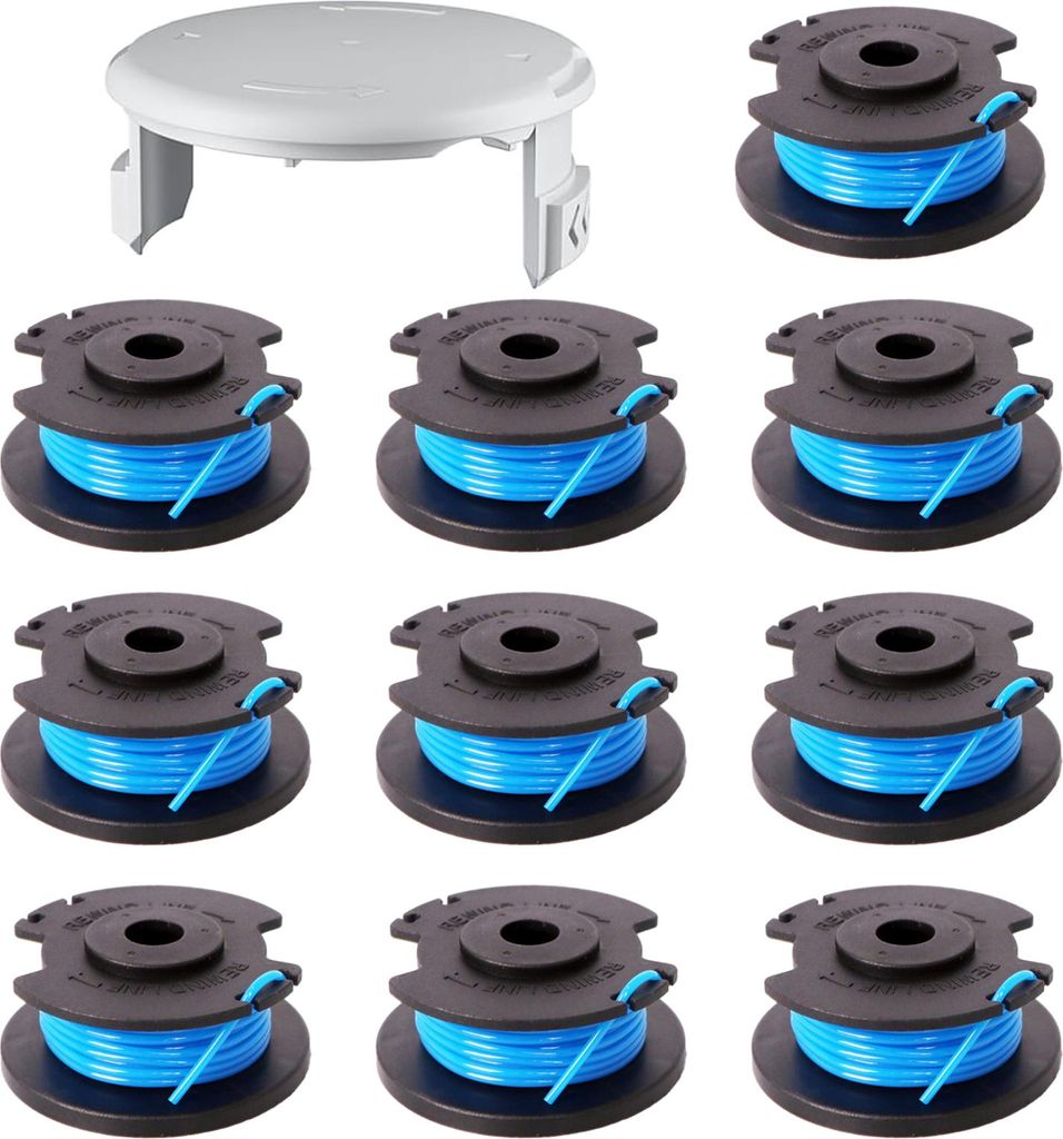 10 Stück Unkraut-Wacker-Saitenersatz AC14RL3A Trimmer-Nachfüllschnur Auto-Feed-Unkrautfresser-Saite für Ryobi-Saitentrimmer