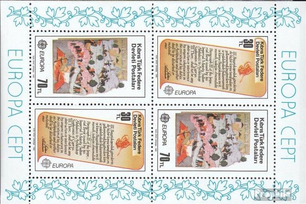 Briefmarken Türkisch-Zypern 1982 Mi Block3 (kompl.Ausg.) Produktbild 