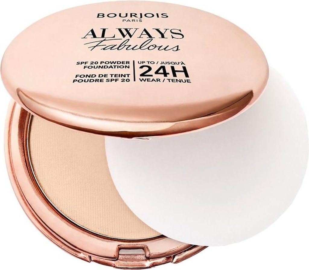 Bourjois Immer Fabelhaft Kompaktpuder mit Mattierung und LSF20, Farbnuance 125 Ivory, 7g