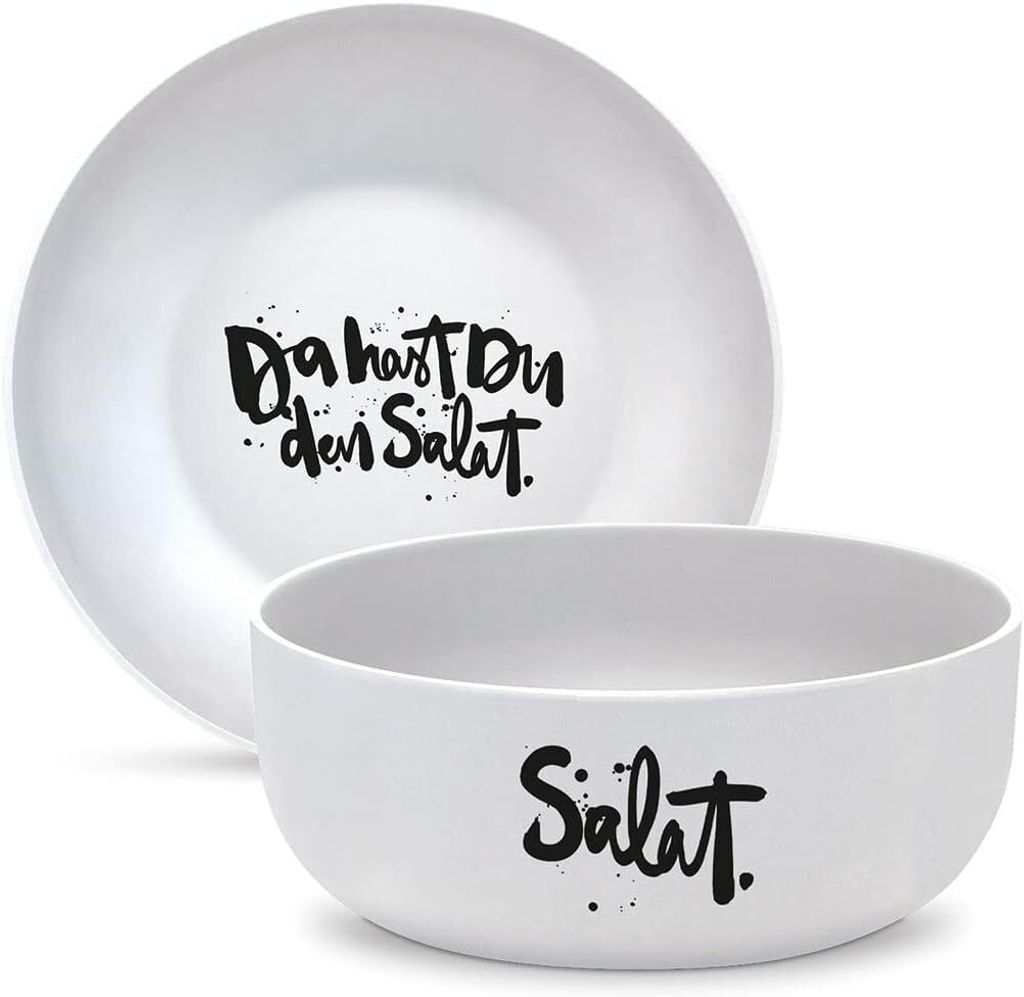 KÜCHENLIEBE "Da Hast du den Salat" Schale Bowl Schüssel Salatschüssel