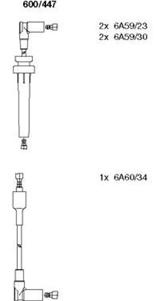 Set Cavi Accensione BREMI 600/447 OE 4773841 per Chrysler Stratus