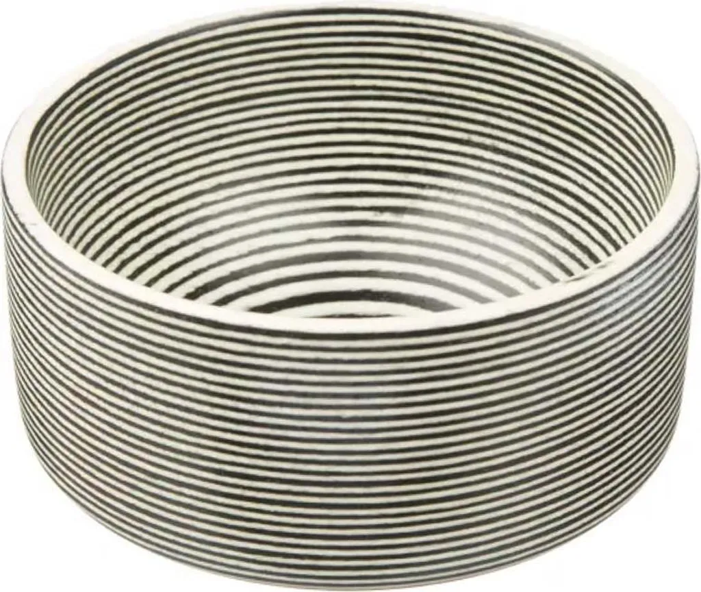 Bol à raser noir et blanc 9cm : l'accessoire barbier indispensable