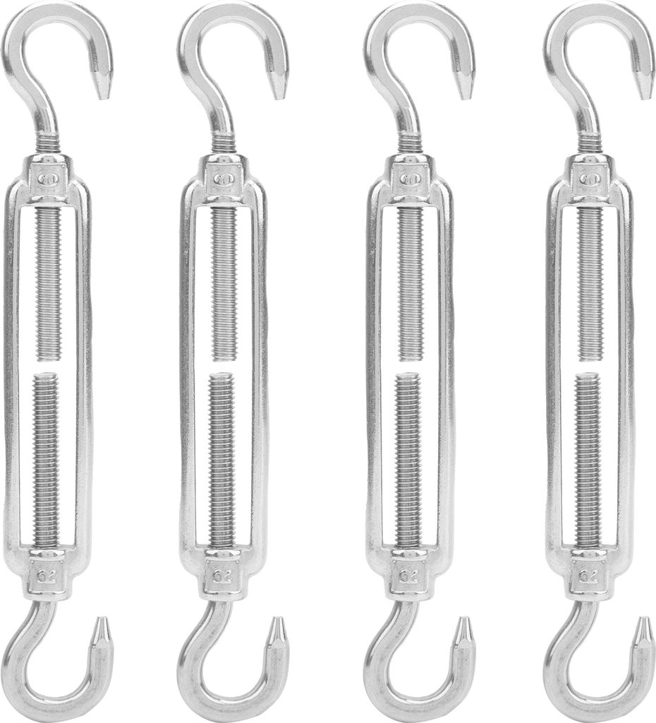 10pcs 304 Strainer Edelstahl Haken und Haken Spannschloss Draht Spanner Stahlseil Spanner M6