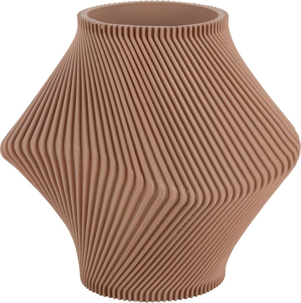 Present Time - Vase Twisted Rib - Sanftes Braun - Ø18cm