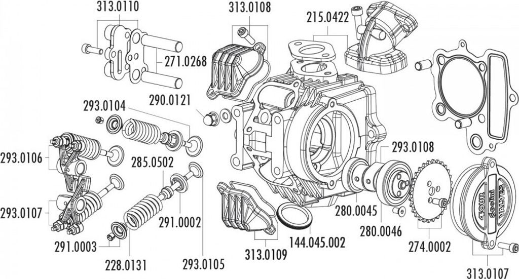 Nockenwellenlager Polini 15x32x8mm