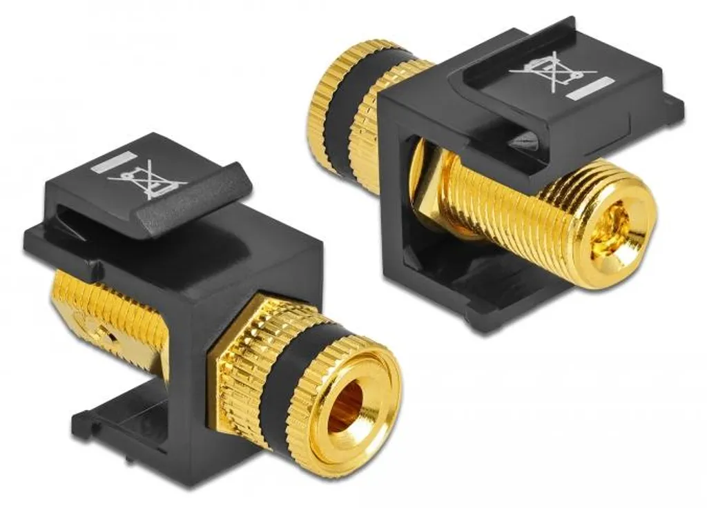 Connecteur Banane Keystone Femelle pour Panneau de Brassage Audio Noir
