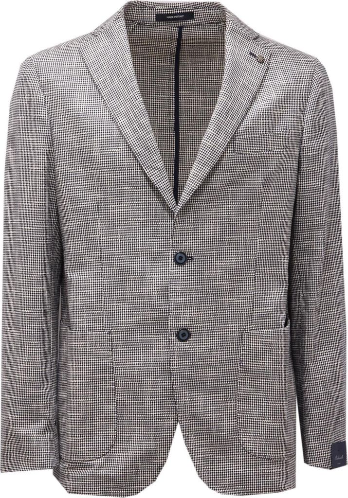 1673AG giacca uomo BASTIANELLO blue/white hahnentritt jacket man