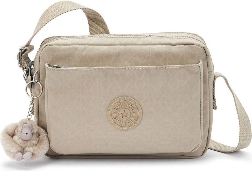 Kipling Abanu M 4 Liter Crossbody-Tasche KI6831 Signature Beige Embossed