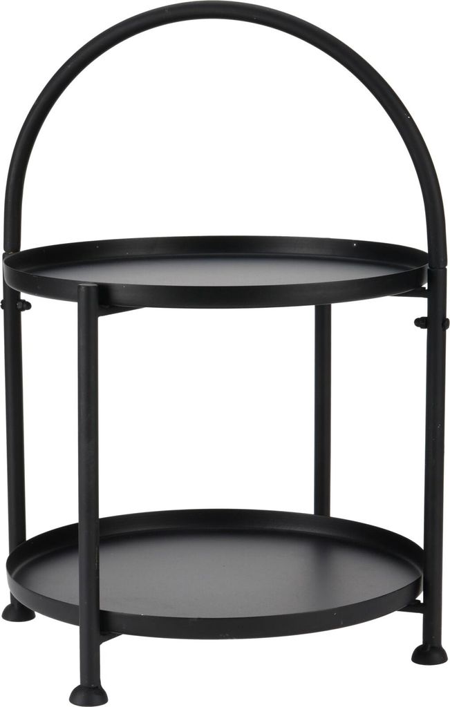Runder Couchtisch im Loft-Stil mit Griff, aus Metall, 34 x Produktbild 