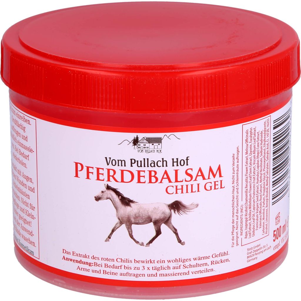 Gel baume pour chevaux au chili 500 ml Image du produit 