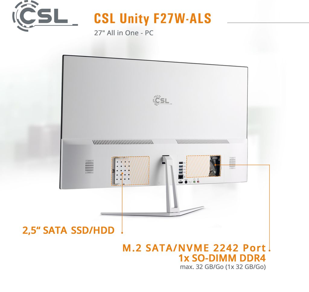 All-in-One-PC CSL Unity F27W-ALS / 2000 GB / 32 GB RAM / Produktbild 5