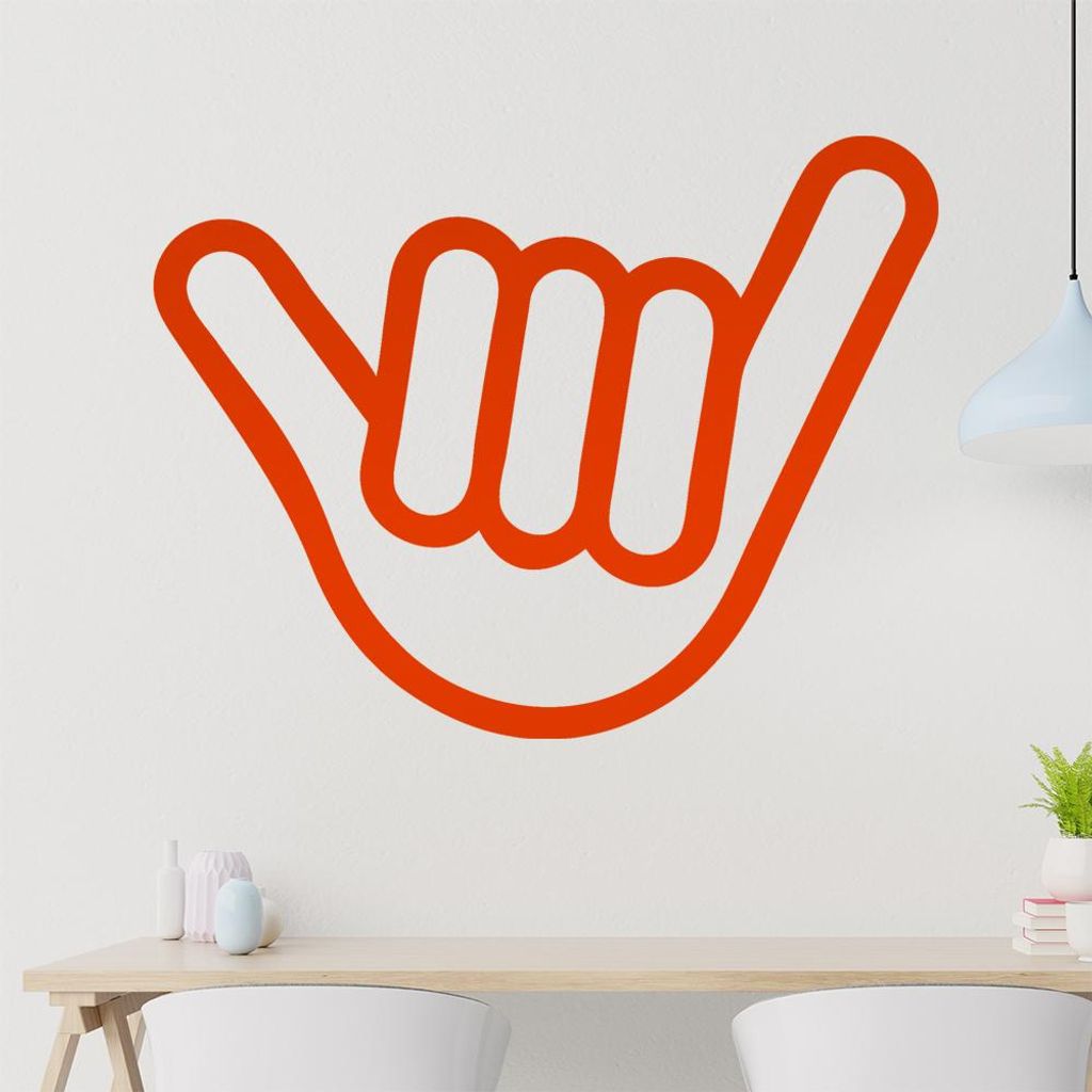 Hang Loose Wandtattoo in 6 Größen - Wandaufkleber Wall Sticker - Dekoration, Küche, Wohnzimmer, Schlafzimmer, Badezimmer