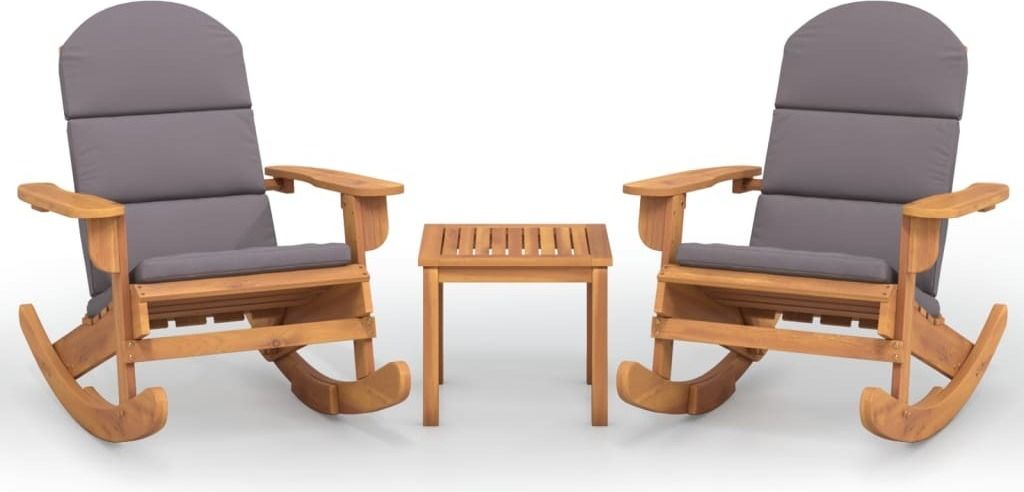 3-tlg. Garten-Lounge-Set Adirondack Massivholz Akazie