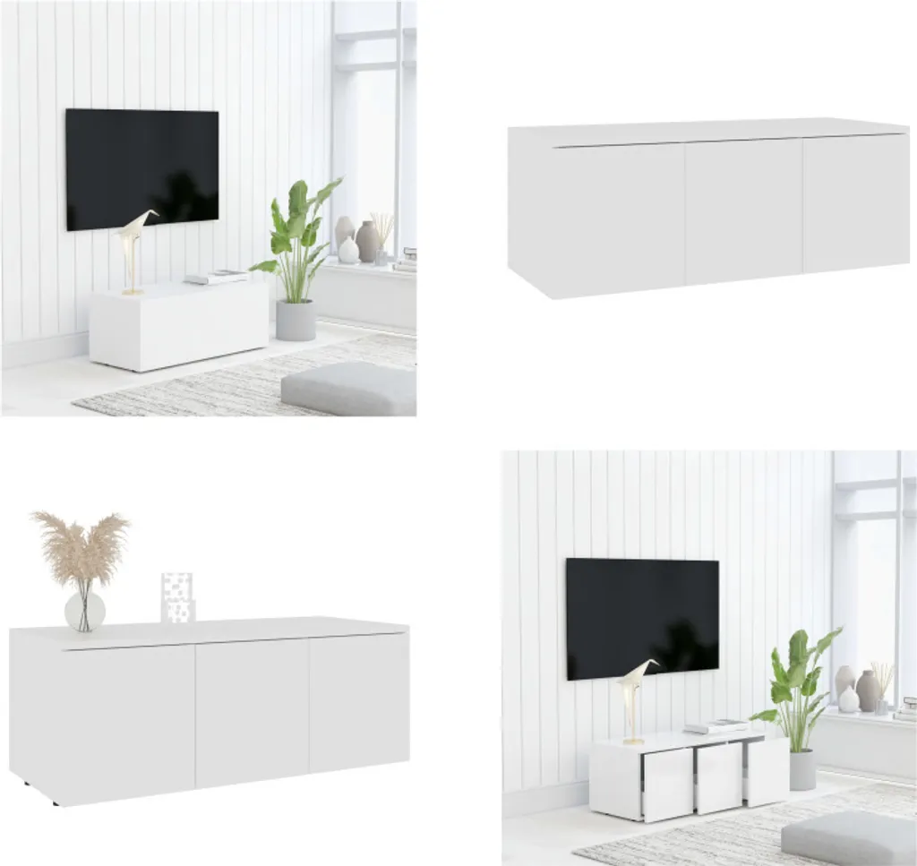 vidaXL Mobile TV bianco 80x34x30 cm in legno - Mobile TV - Mobili TV - Mobili TV - Credenza