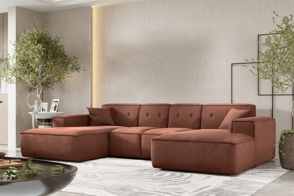 Wohnlandschaft Sofa U-Form CESINA XS in Stoff Opera Velvet Produktbild 