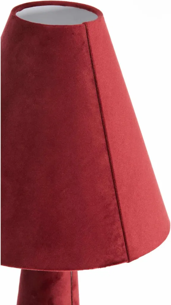 Lampe de chevet textile rouge Devia pour un éclairage d'appoint doux - 2