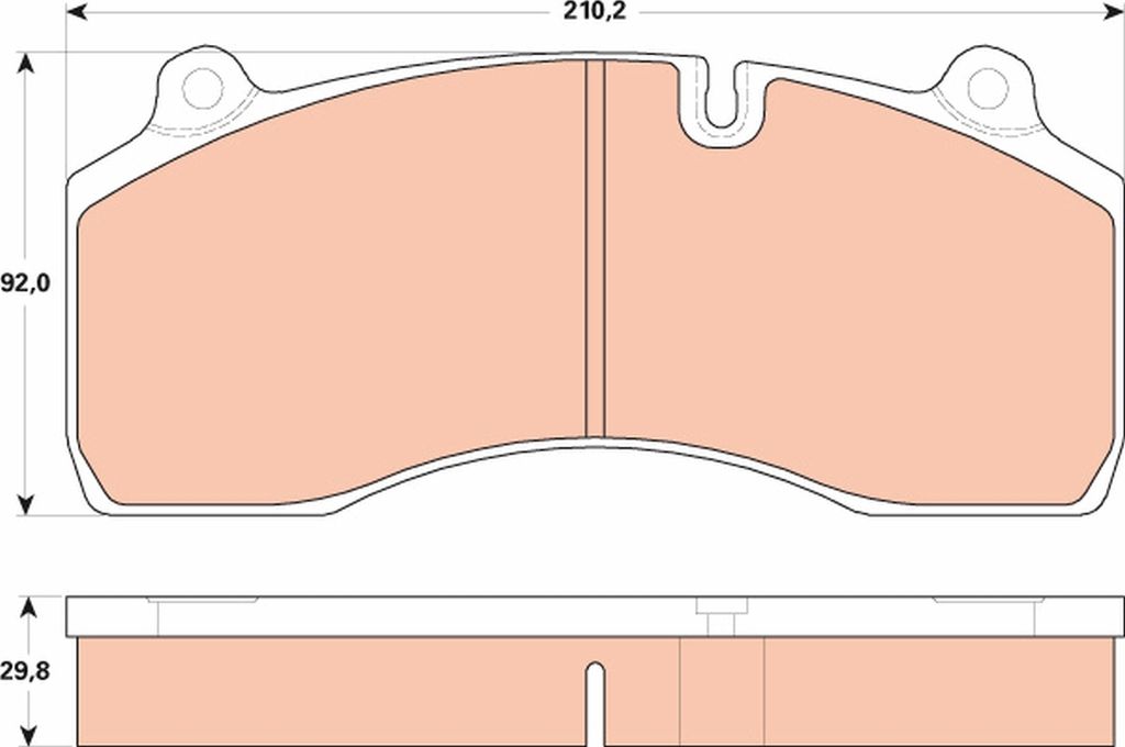 TRW Bremsbeläge Satz für VOLVO FL II GDB5100