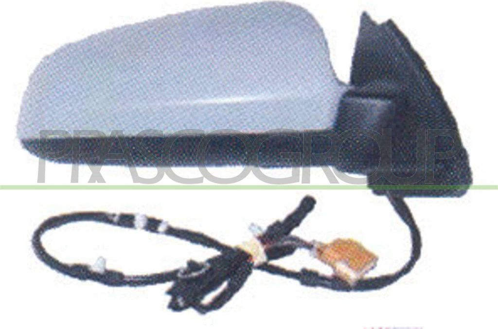 PRASCO AD0227323 Außenspiegel Seitenspiegel Rechts für AUDI A4 Avant (8ED, B7) Beheizt Grundiert Elektrisch