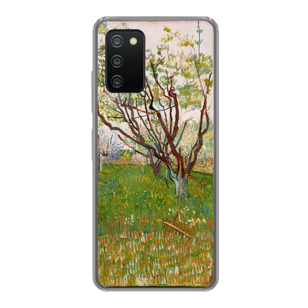 MuchoWow Handyhülle Schutzhülle Hülle für Samsung Galaxy A03s Blühender Obstgarten - Vincent van Gogh Silikon Softcase Handy Hülle - Schutz