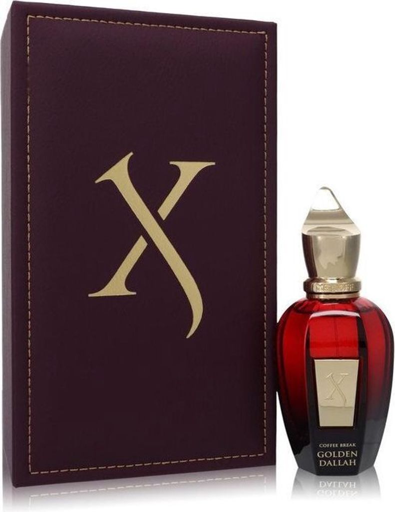 A perfume bottle and its box are displayed against a white background.