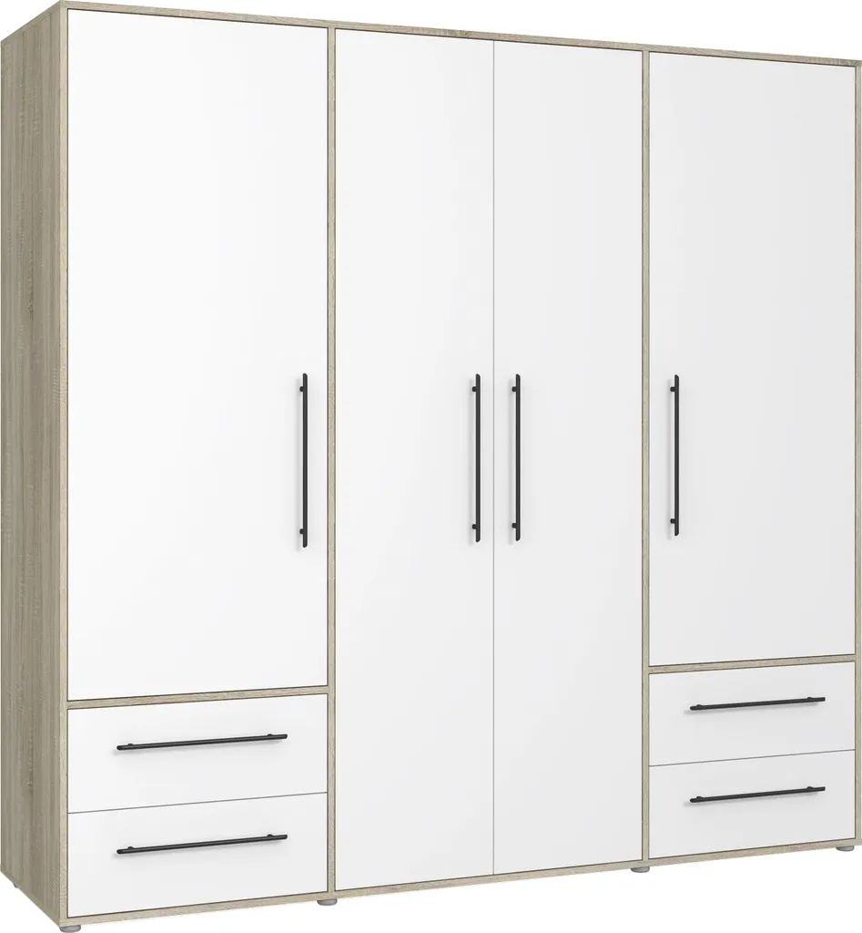 Grande armoire de rangement VALGA avec penderie et étagères lingère