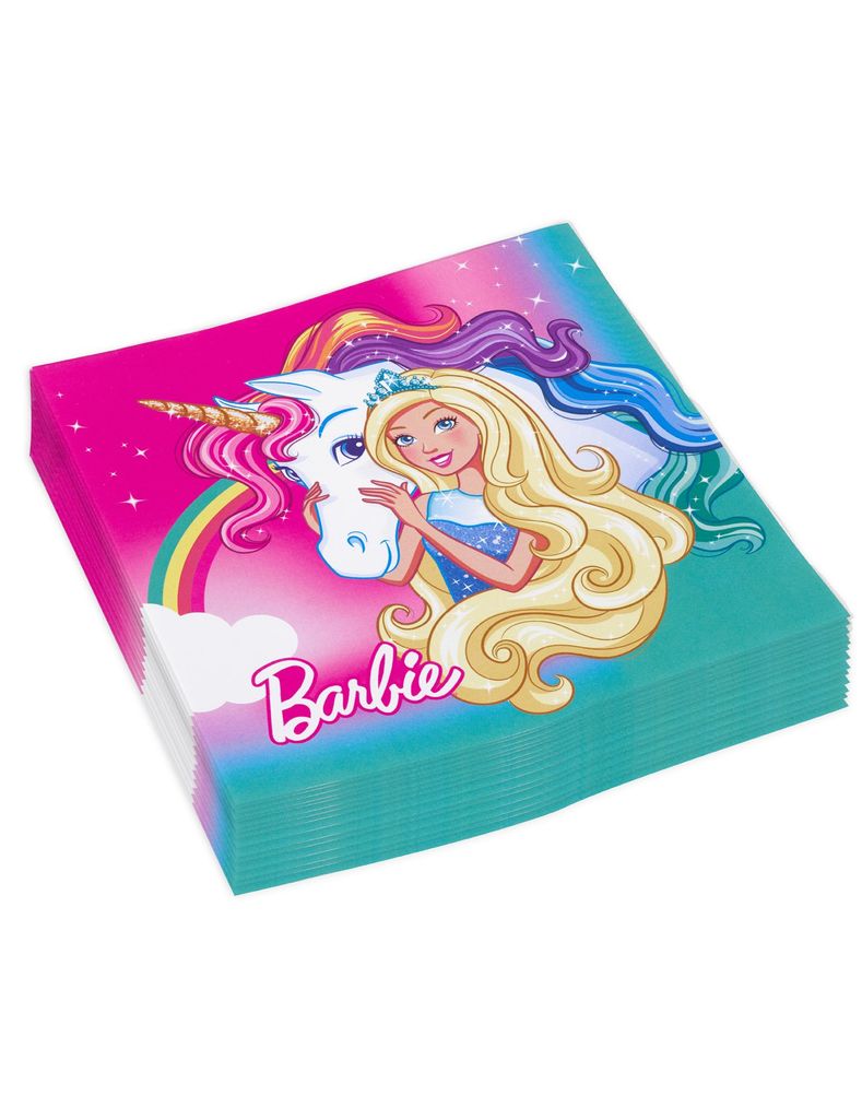 AMSCAN - 20 Papieren servetten Barbie Dreamtopia - Productafbeelding 