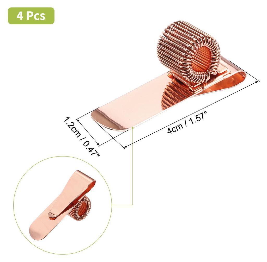 4 Stš¹ck Stifthalter Clips, Metall Stiftclip Halter Verstellbare Schleife Stift Bleistift Organizer mit horizontaler einzelner Feder Schleife fš...