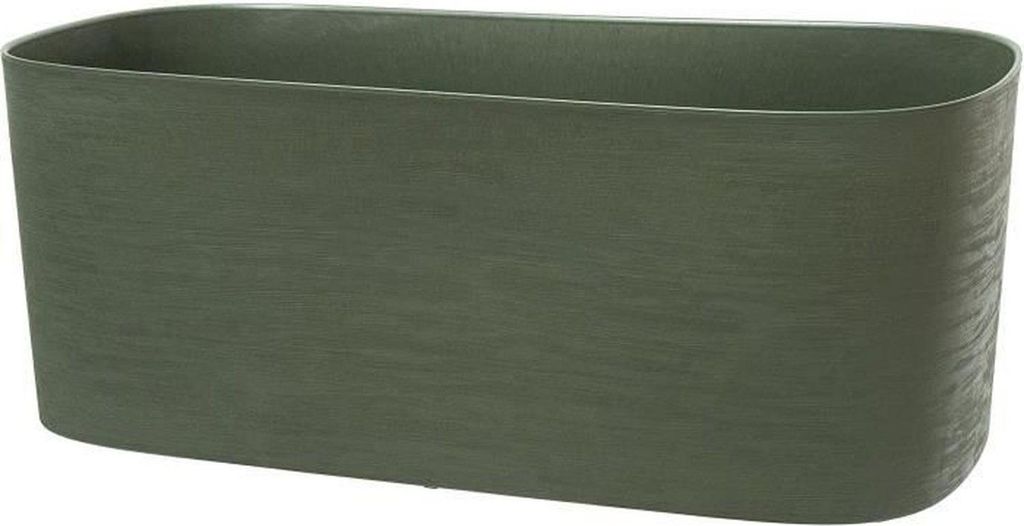 XL-Pflanzgefäß mit Wasserreservoir, graugrün, 80 x 38 cm, 100 % Hausmüll, 100 % recycelbar