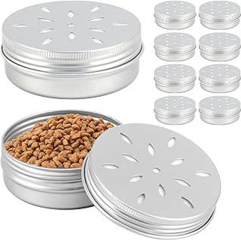 10er Set Aluminium Hundeduft Dosen mit Belüftung - 60ml Geruchsbehälter für Schnüffelhunde - Hundetraining Zubehör