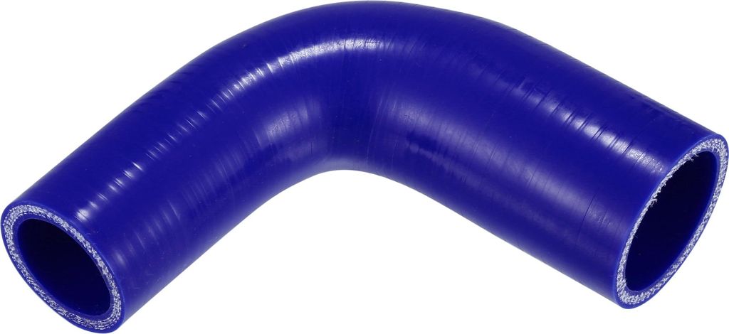 1 Stück 32mm/1.26"-42mm/1.65" ID 102mm/4.02" Länge 90 Grad blau Autosilikonschlauch Kühlmittelschlauch Universal