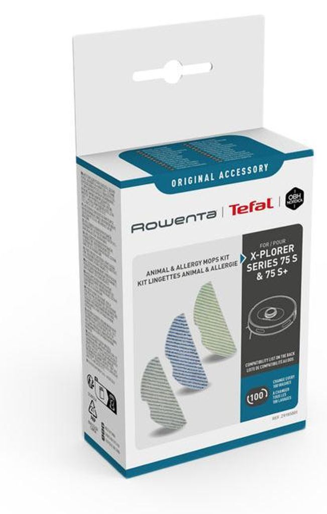 Rowenta ZR185001 3x chiffons microfibres pour RR8567 RR8585 Image du produit 