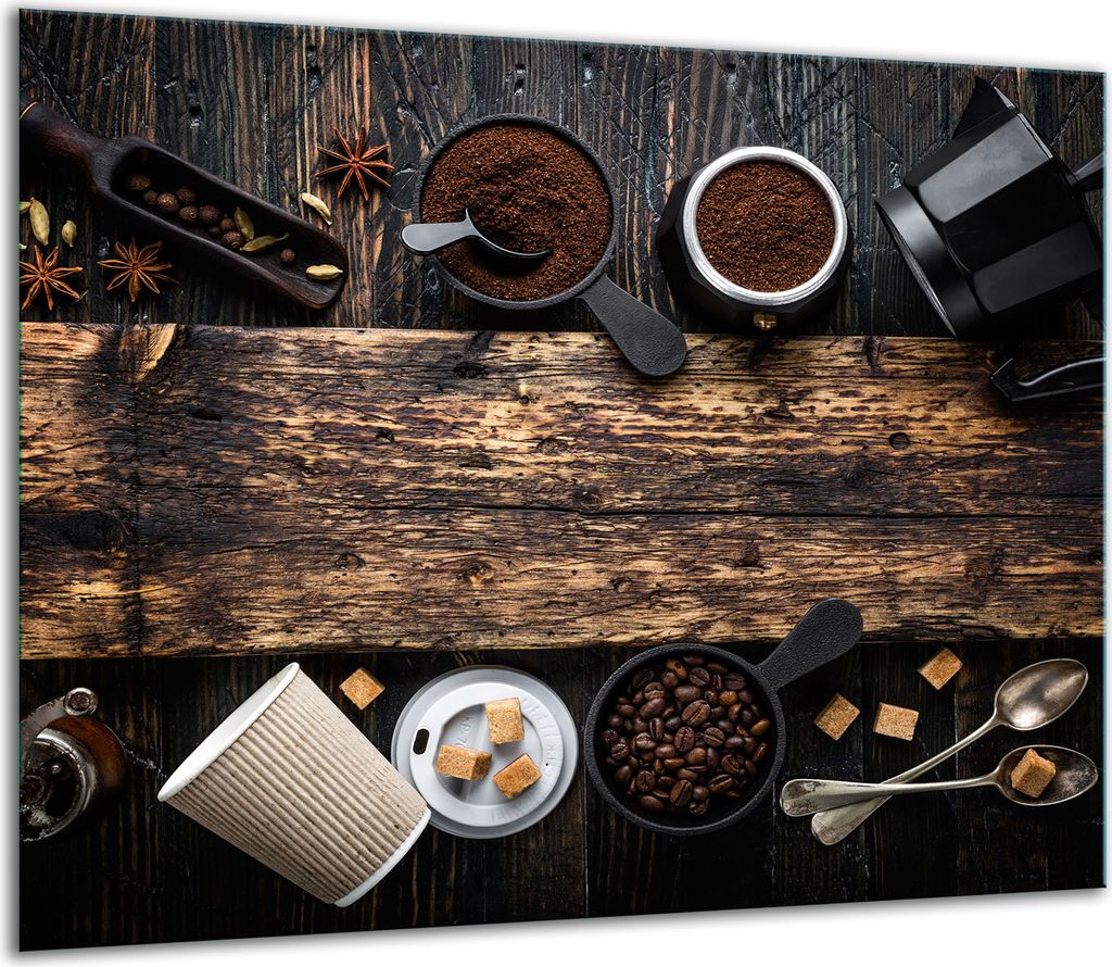 Herdabdeckplatten Glaskeramikkochfeld-Abdeckung Spritzschutz Glas 60x52cm Kaffee