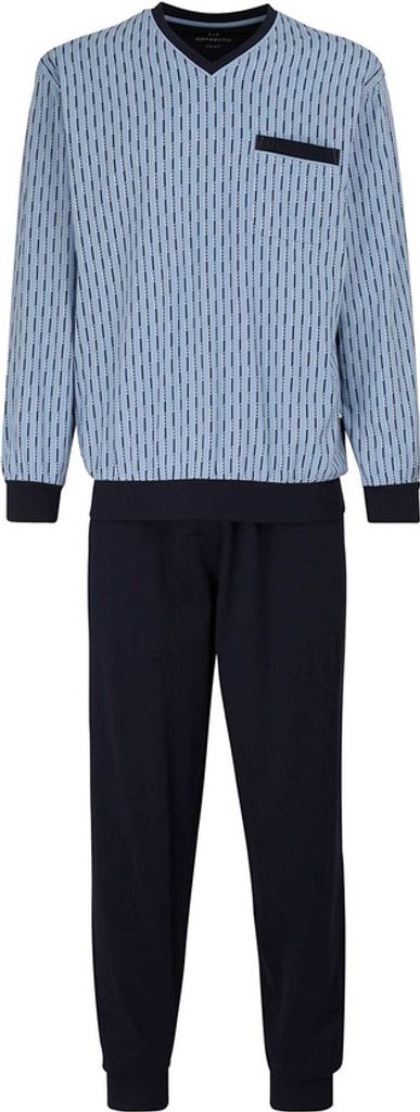 GÖTZBURG Herren Pyjama blau bedruckt 1er Pack Größe: 6466 Produktbild 