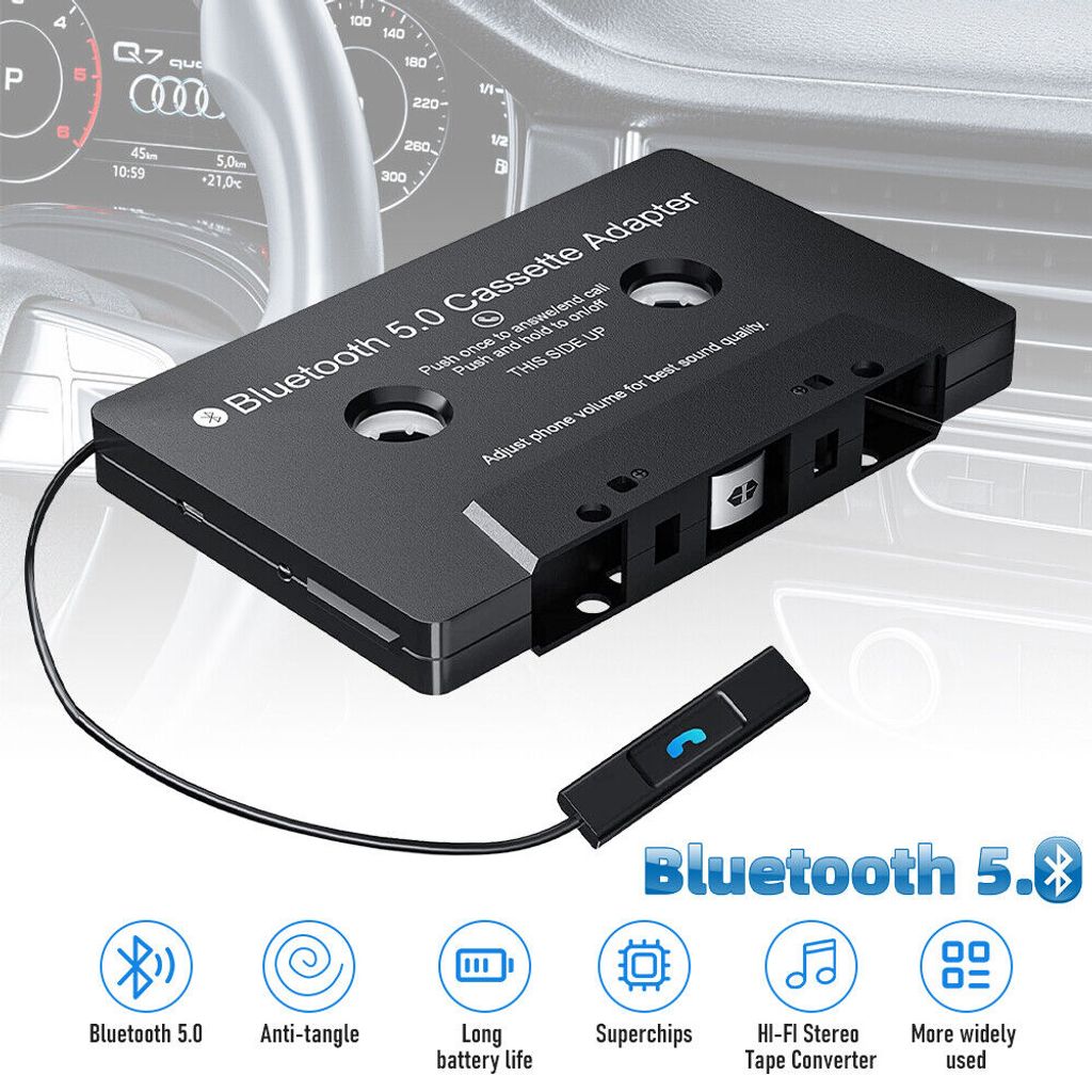 Auto-Audio-Bluetooth-Kassette auf AUX-Empfänger, konvertieren Sie Auto -Antwort-Telefon-Kassetten-Adapter, USB-Aufladung, Tape Desk Bluetooth 5.0  Zusatzadapter: : Elektronik & Foto
