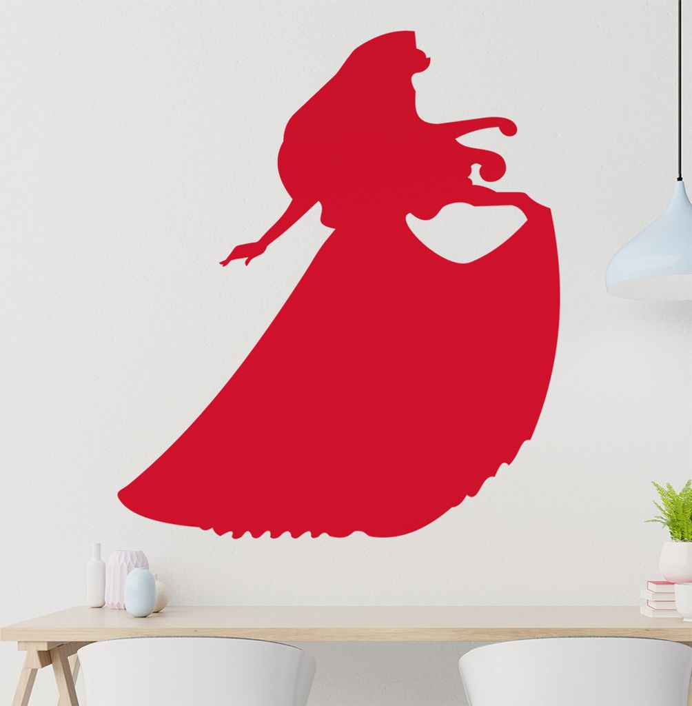 Prinzessin Wandtattoo in 6 Größen - Wandaufkleber Wall Sticker - Dekoration, Küche, Wohnzimmer, Schlafzimmer, Badezimmer