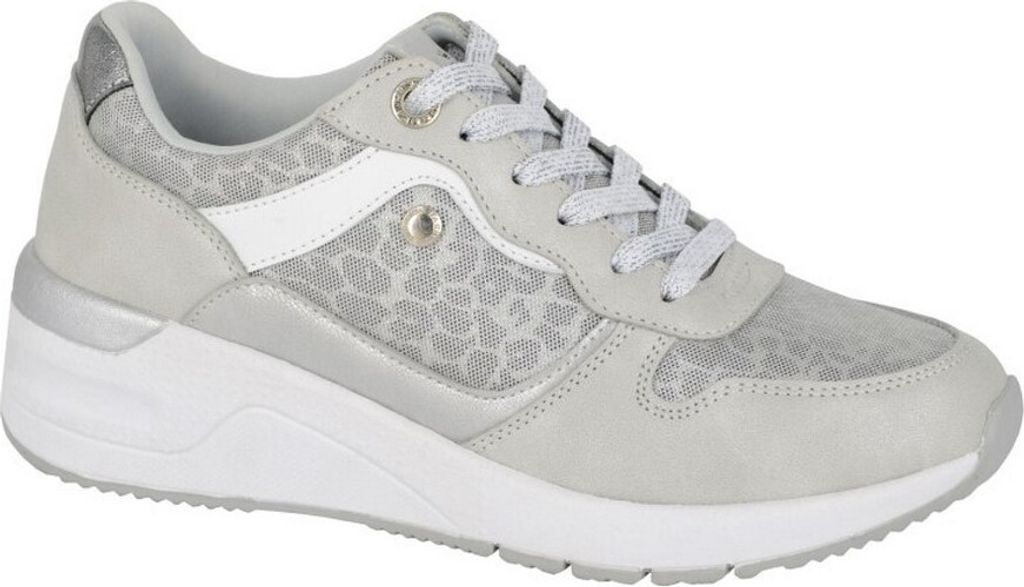 Cipriata - Damen Sneaker "Novelia", Tierprint DF2407 (38 EU) (Silber/Weiß)