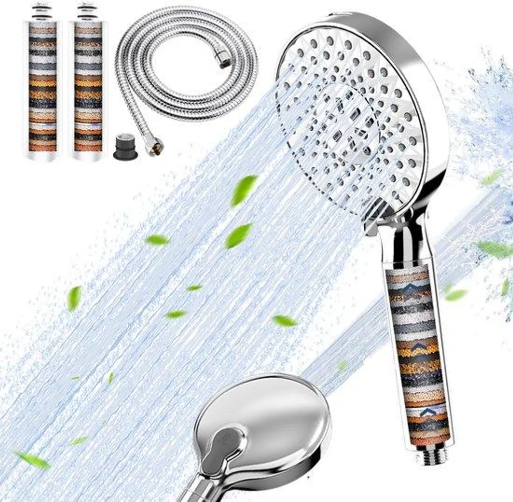 Douche filtrante 9 jets avec système anti-chlore et économie d'eau