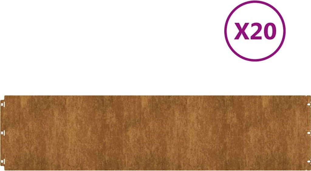 A long, flat wooden board with a wood grain texture, possibly a tabletop or shelf, with a circular graphic indicating 'X20' in the upper right corner.