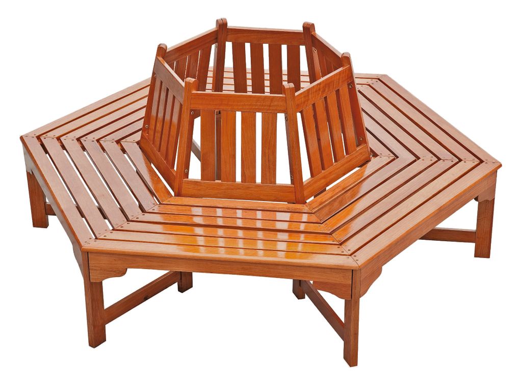 Baumbank ONTARIO, Holz, natur, lackiert, für 6 Personen Produktbild 