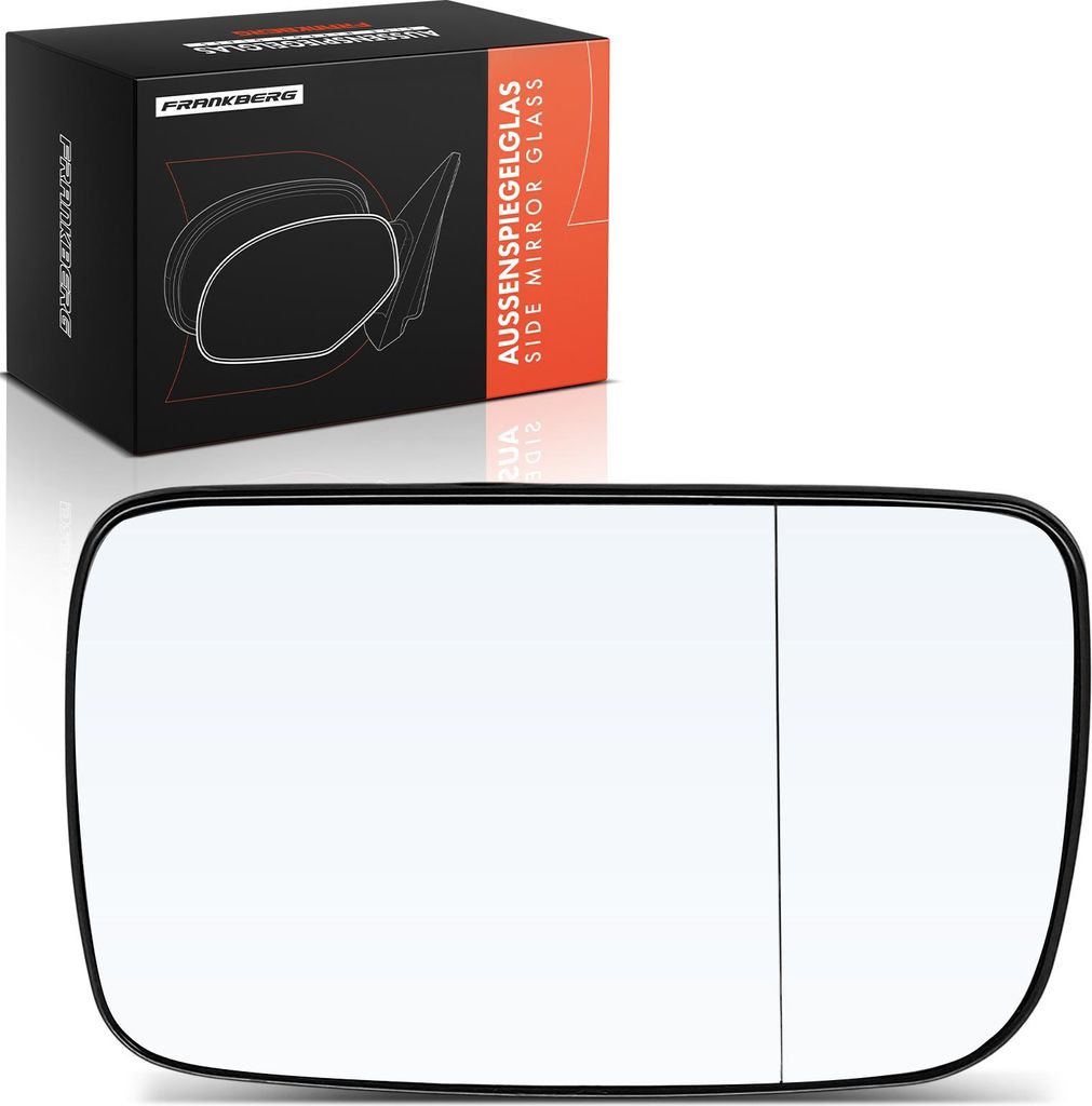 Frankberg 1x Spiegelglas Außenspiegel links für VW Polo Classic Van Kasten/Kombi Variant