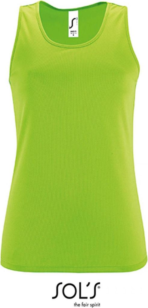 SOLs 02117 | Damen Sports Tank Top Sporty - Farbe: Neon Green - Größe: S