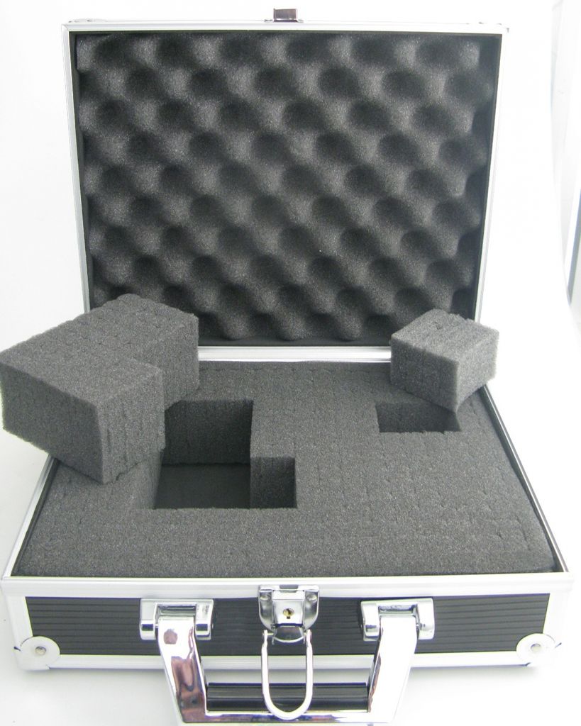 VDD Multifunktionaler Elektronikkoffer mit Gitterschaum für wertvolle und empfindliche Geräte 40 x 30 x 11 cm