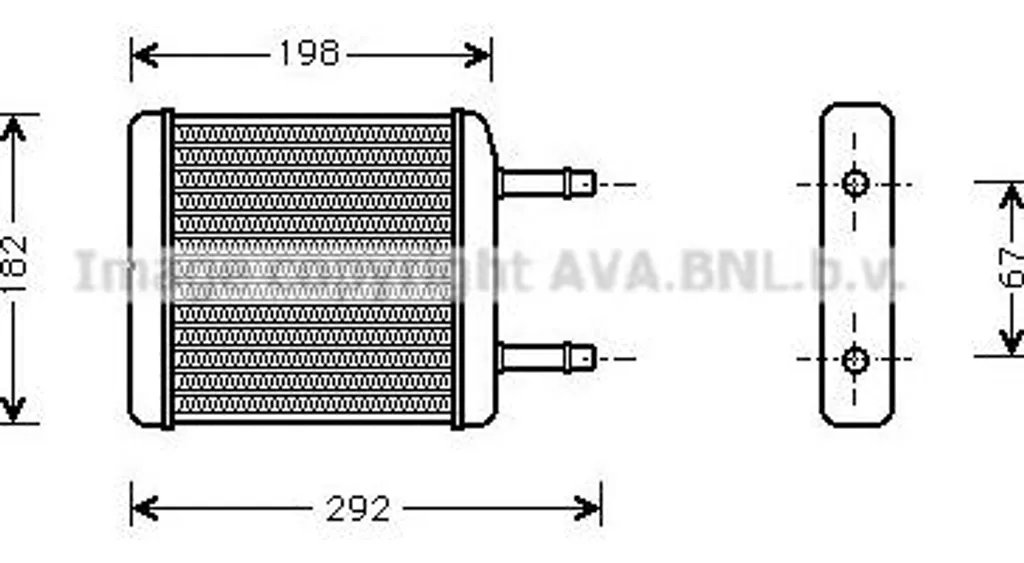 AVA DWA6024 Radiateur de Chauffage OE 96314858 pour Matiz et Spark