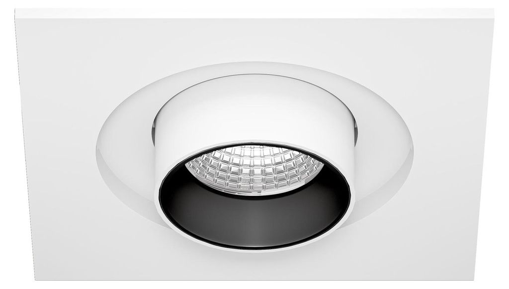 MINI OXO SQ 6W 42o LED-Einbaustrahler mit CCT-Switch-Technologie 2700K/3200K/4000K, Oberfläche Mattweiß - Beneito & Faure